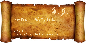 Heffner Jácinta névjegykártya